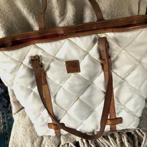 White large quilted Tote Dooney & Bourke